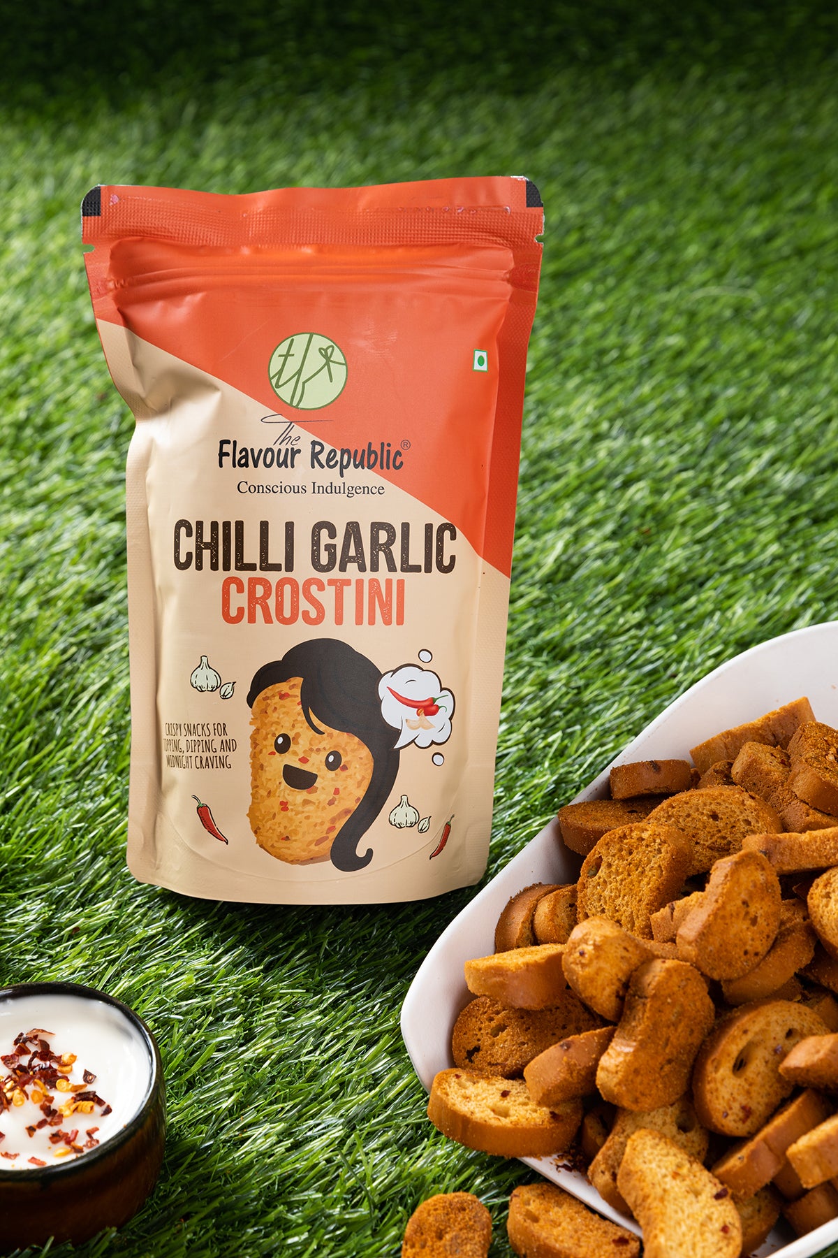 Chilli Garlic Crostini(Pack of 5)